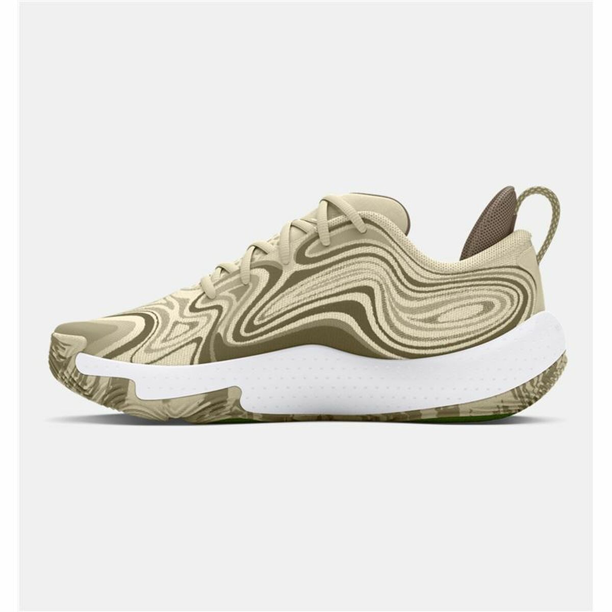 Under Armour Spawn 6 Camo Olive Light brown - Basketbalschoenen voor volwassenen