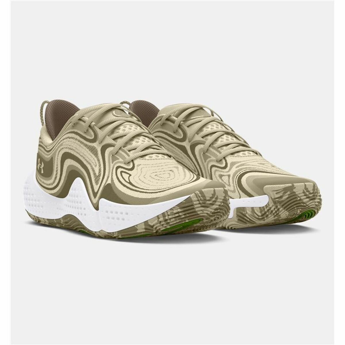 Under Armour Spawn 6 Camo Olive Light brown - Basketbalschoenen voor volwassenen