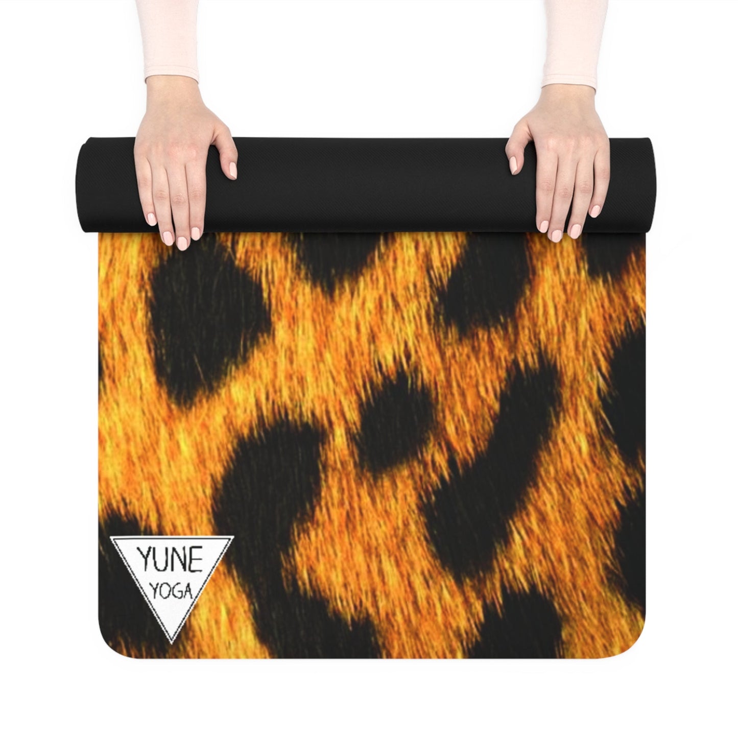 Natural Rubber Yoga Mat – 3mm Eco-Friendly, Non-Slip Mat for Hot Yoga, Pilates & Daily Practice | Leopard | Yune Yoga