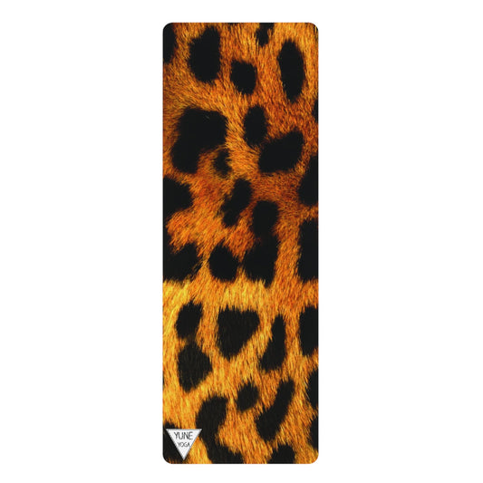 Natural Rubber Yoga Mat – 3mm Eco-Friendly, Non-Slip Mat for Hot Yoga, Pilates & Daily Practice | Leopard | Yune Yoga