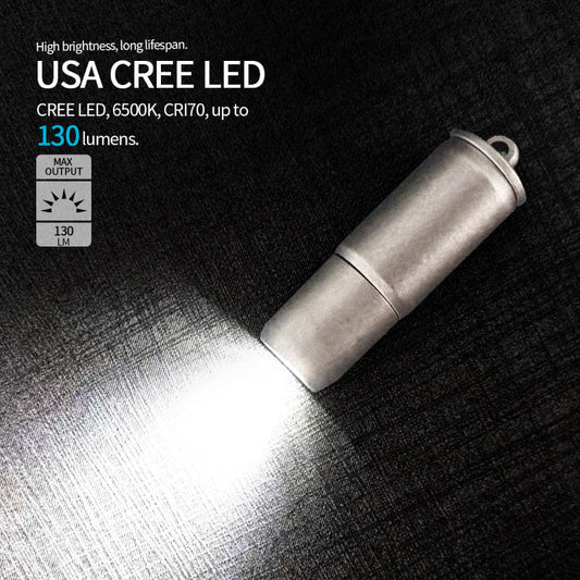 Rechargeable Keychain Flashlights 130 Lumens EDC Pocket Flashlights-0