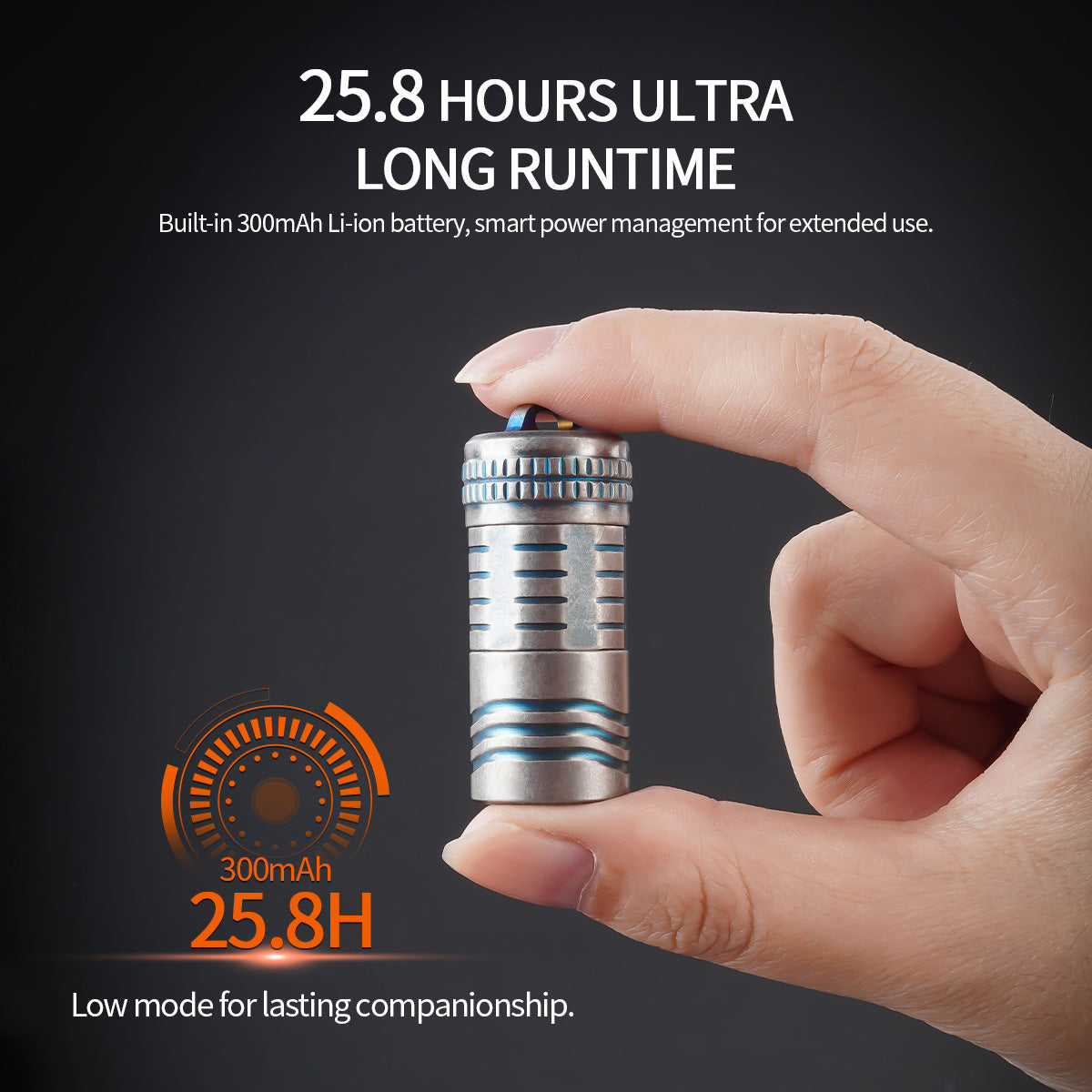 Titanium EDC Keychain Flashlight Pocket mini Torch LED Compact Bright Powerful Flashlights