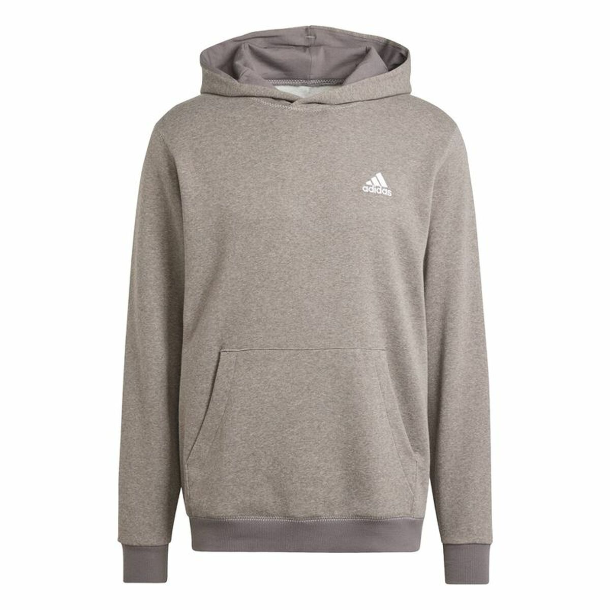 Men’s Hoodie Adidas Seasonal Essentials Melange Hoodie Brown Beige