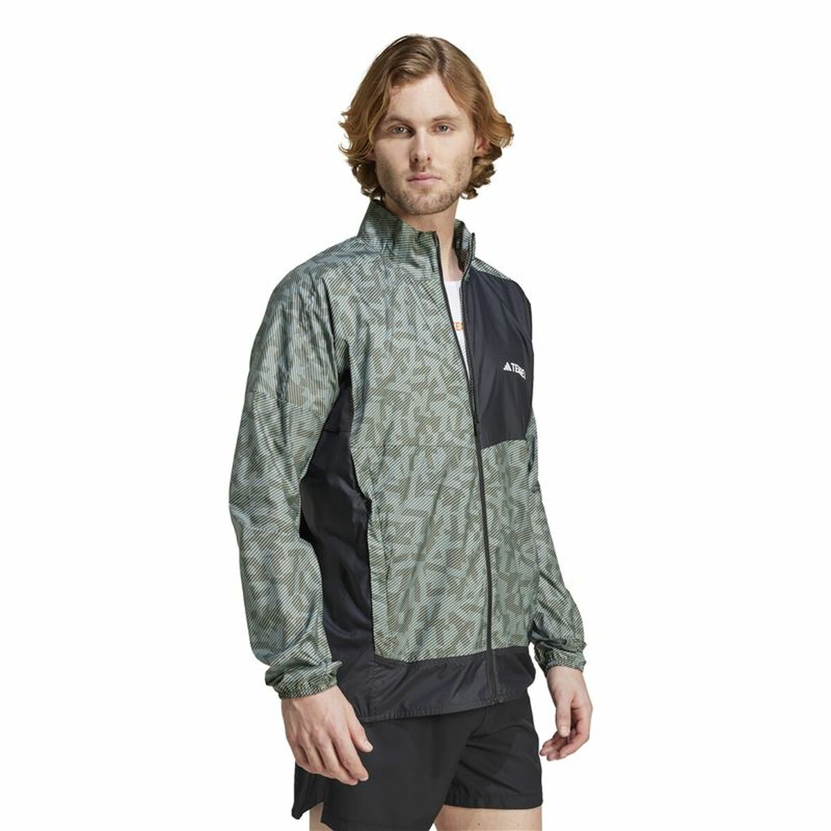Windjas Windcheater Jacket Adidas Terrex Green-Grey/Black Heren