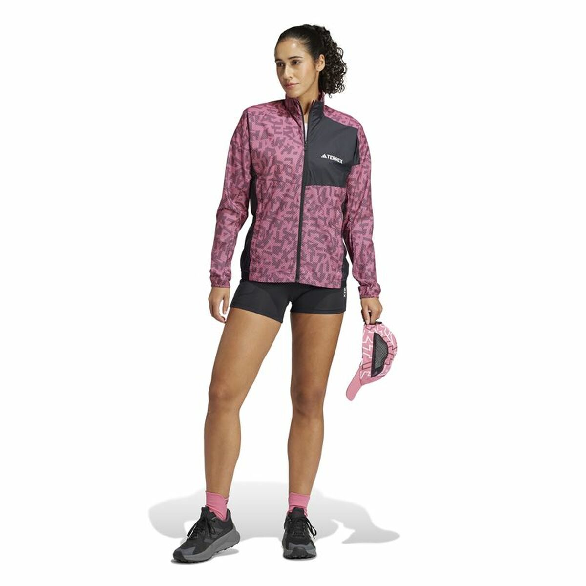 Windjas Windcheater Jacket Adidas Terrex Pink/Black Dames