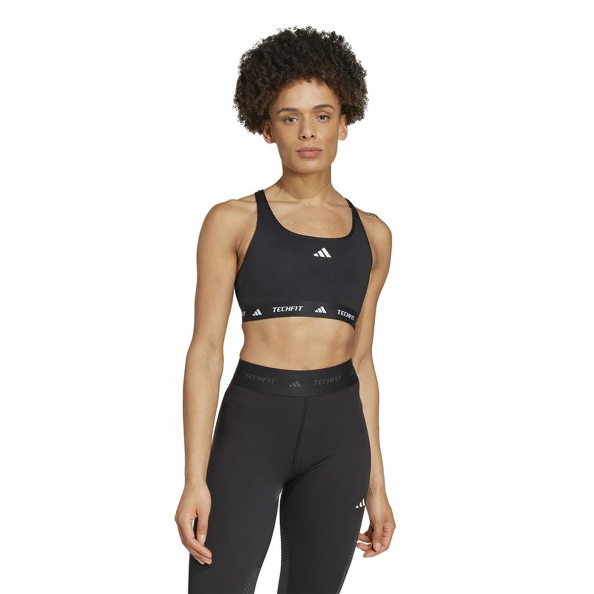 Sports Bra Adidas Techfit Medium Black XS-3