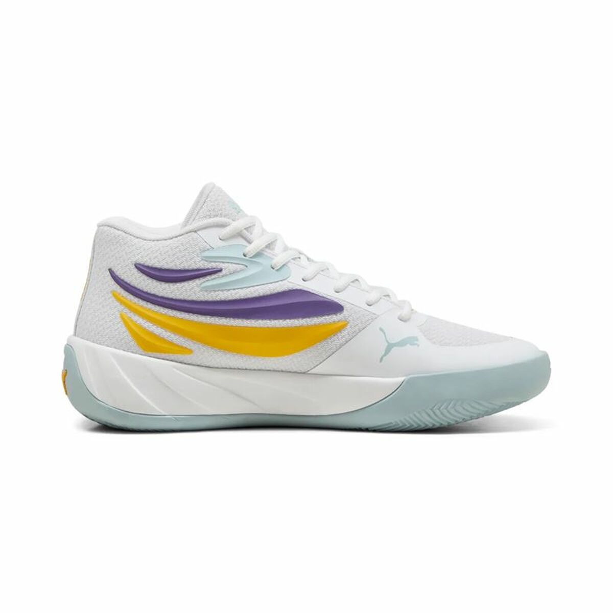 Puma Court Pro White Yellow - Herenbasketbalschoenen