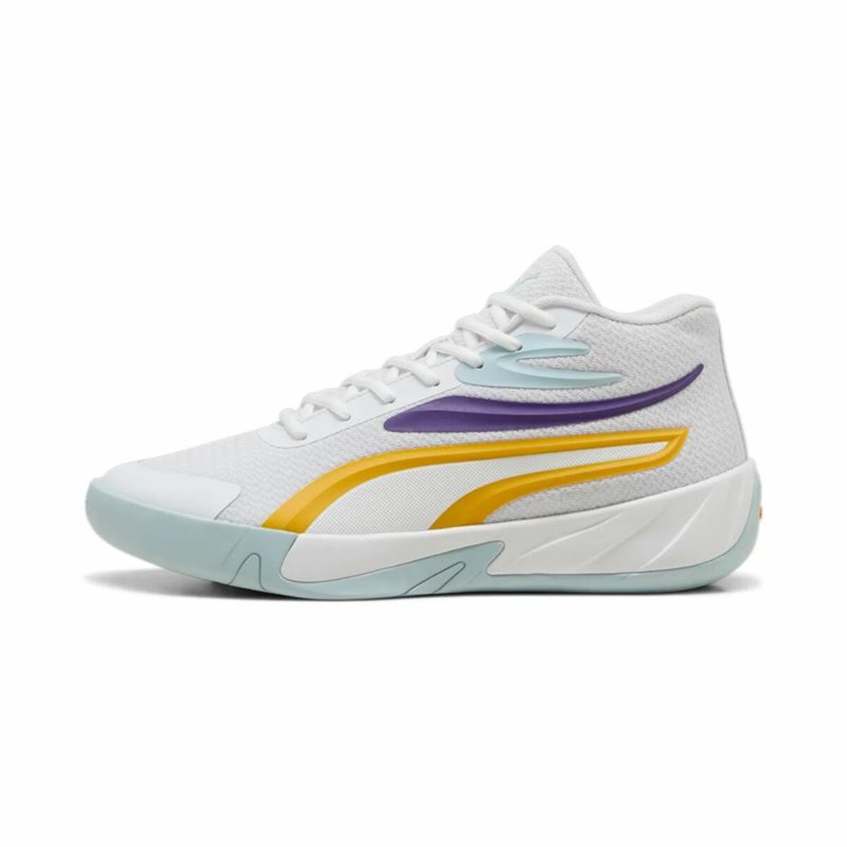 Puma Court Pro White Yellow - Herenbasketbalschoenen