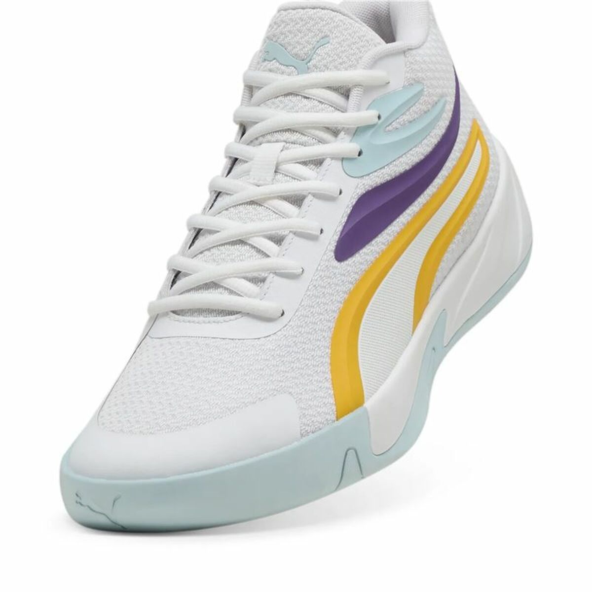 Puma Court Pro White Yellow - Herenbasketbalschoenen