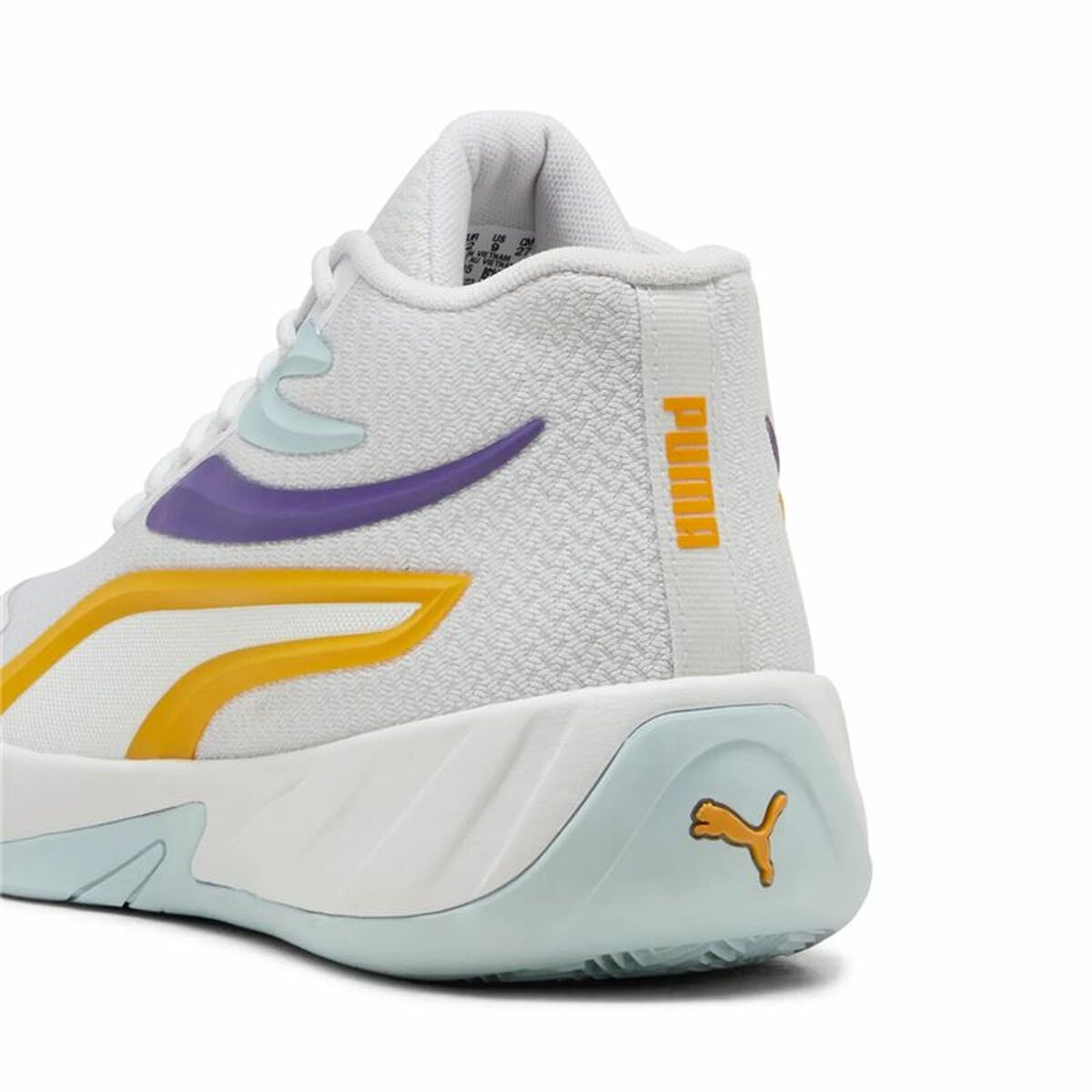 Puma Court Pro White Yellow - Herenbasketbalschoenen