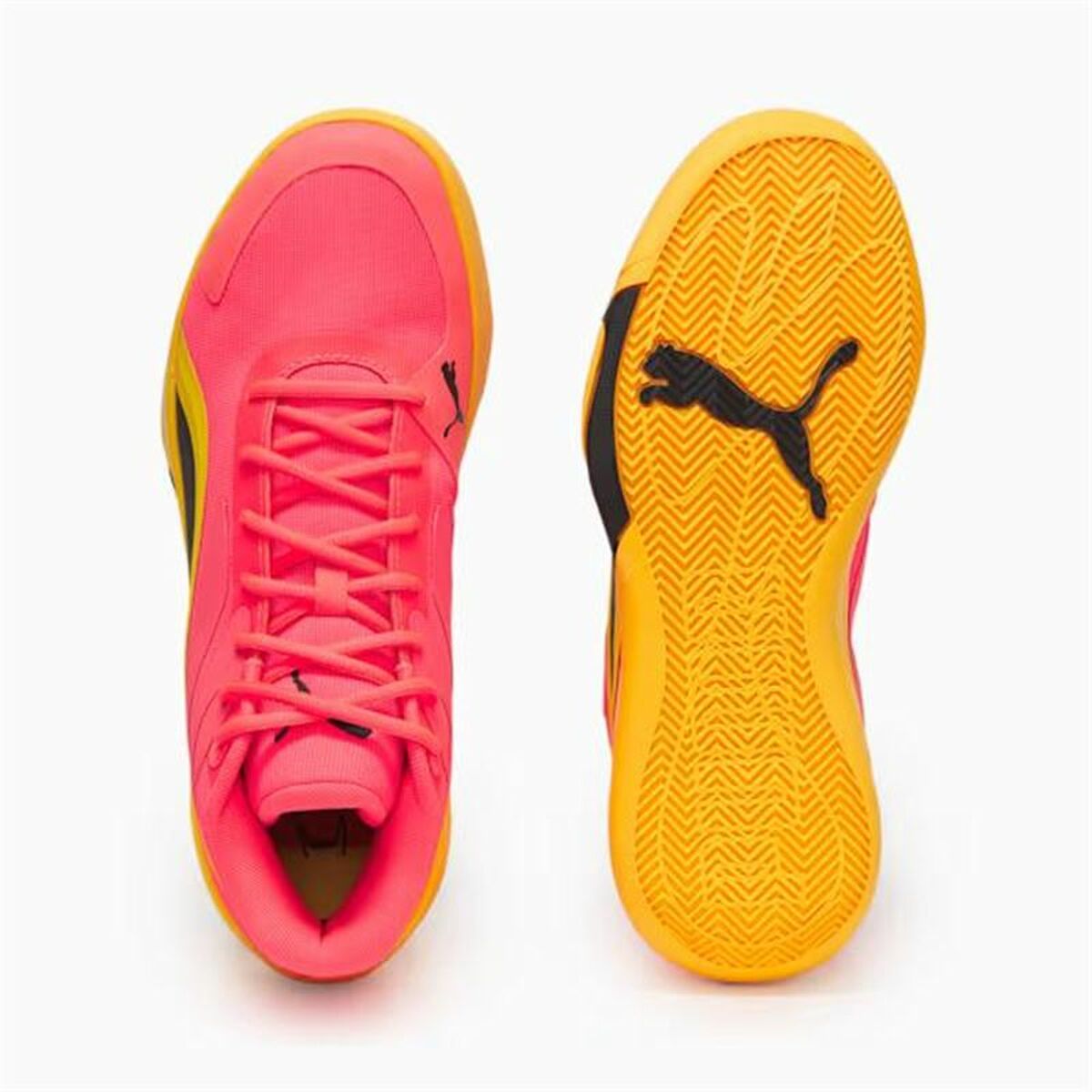 Basketball Shoes for Adults Puma Court Pro Yellow-5