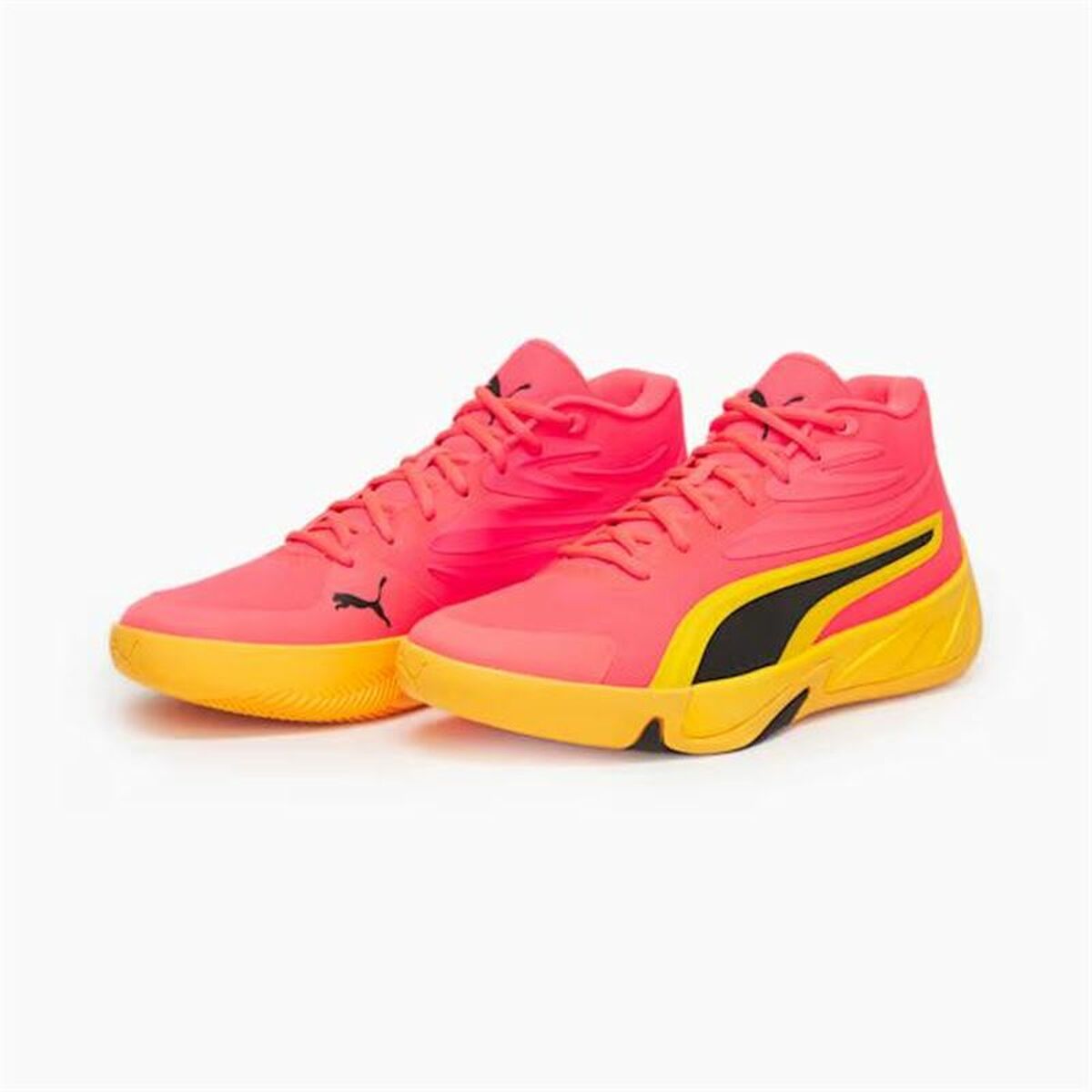Basketball Shoes for Adults Puma Court Pro Yellow-2
