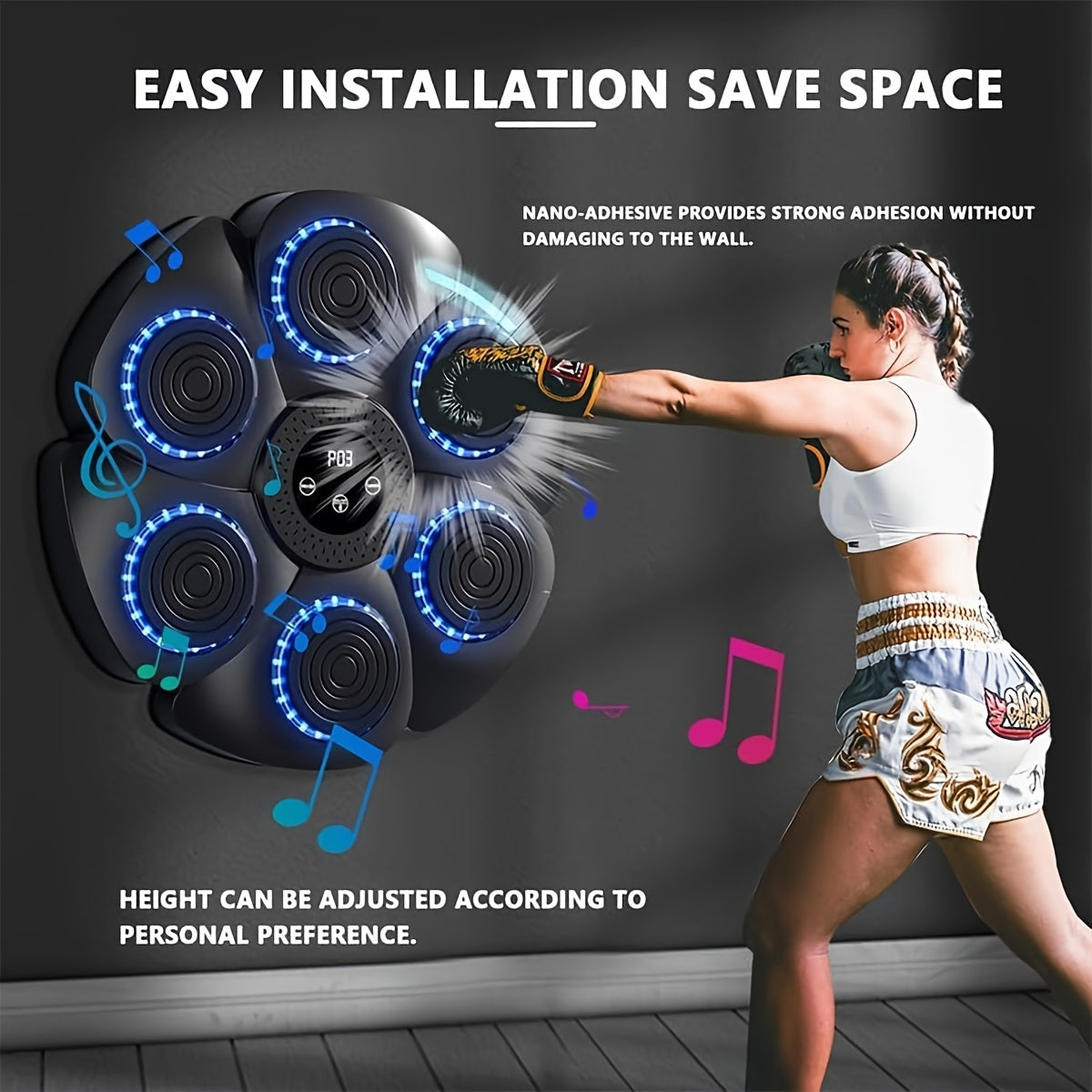 Intelligent Music Boxing Machine with Gloves-1