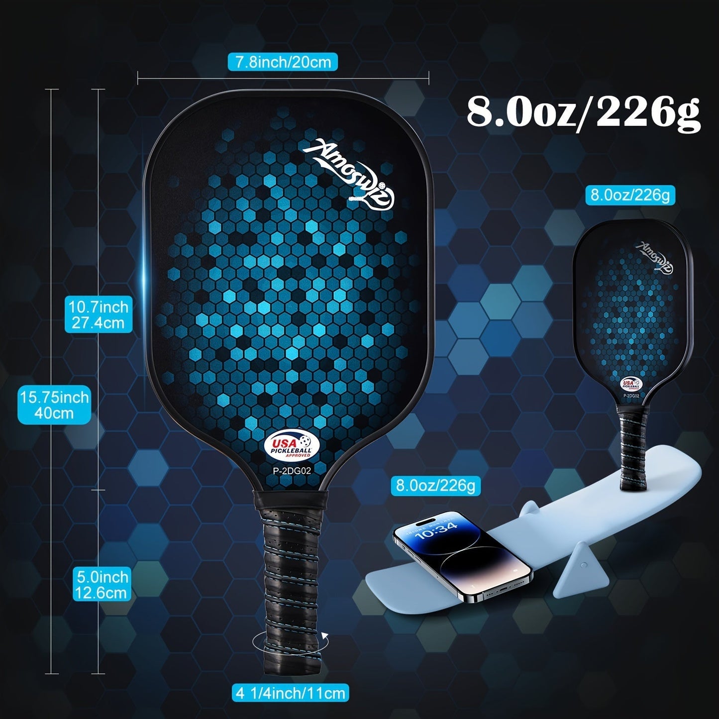 Pickleball Paddle Set 4-Pack Fiberglass Beginners-4