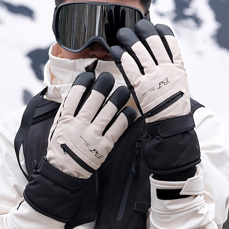 Men's Winter Touchscreen Ski Gloves-1