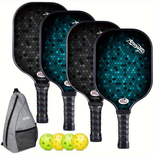 Pickleball Paddle Set 4-Pack Fiberglass Beginners-0