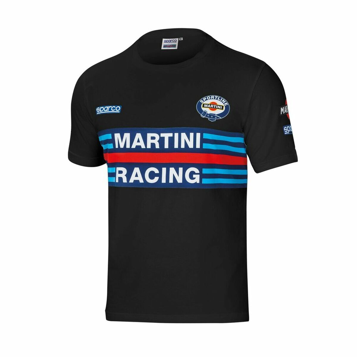 Short Sleeve T-Shirt Sparco Martini Racing Black S-0