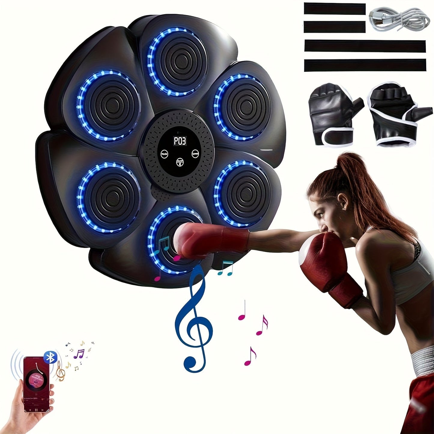 Intelligent Music Boxing Machine with Gloves-2
