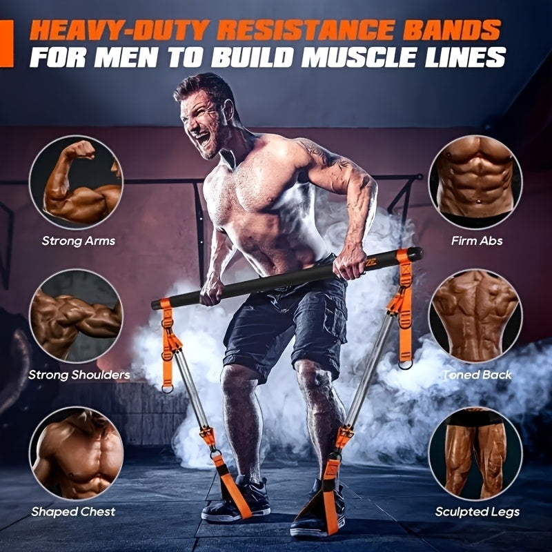 Men’s Pilates Bar with Resistance Bands-1