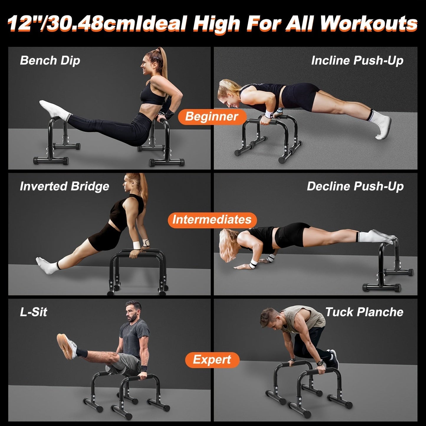 Push Up Bars Parallel Bars for Strength-3