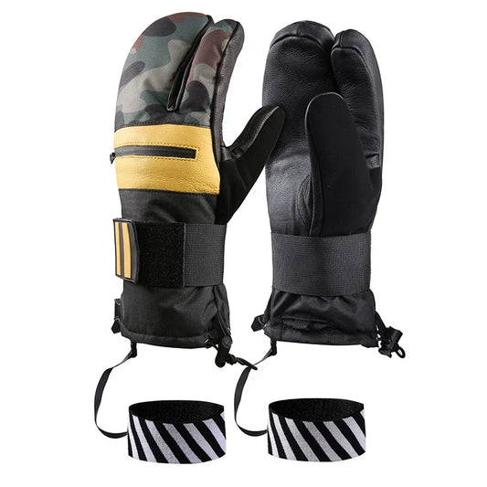Five Finger Design Ski Gloves-0