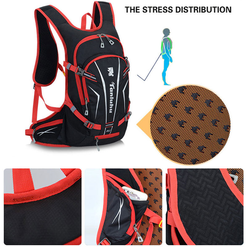 25L Sport Cycling Rid Backpack For Bicycle Women Men Bike Outdoor Running Hiking Black Reflective Cycling Backpack