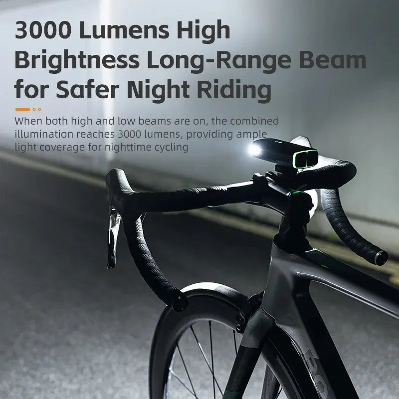 3000LM Bike Headlight 10000mAh Power Bank Black-3