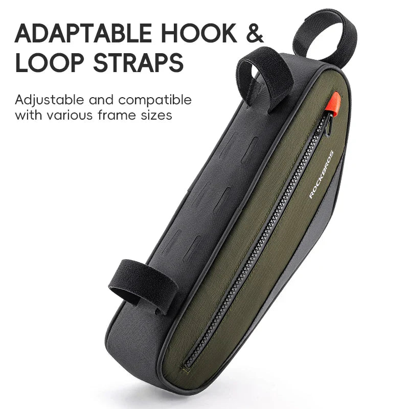 1.7L Bicycle Frame Tube Bag Reflective Green-3