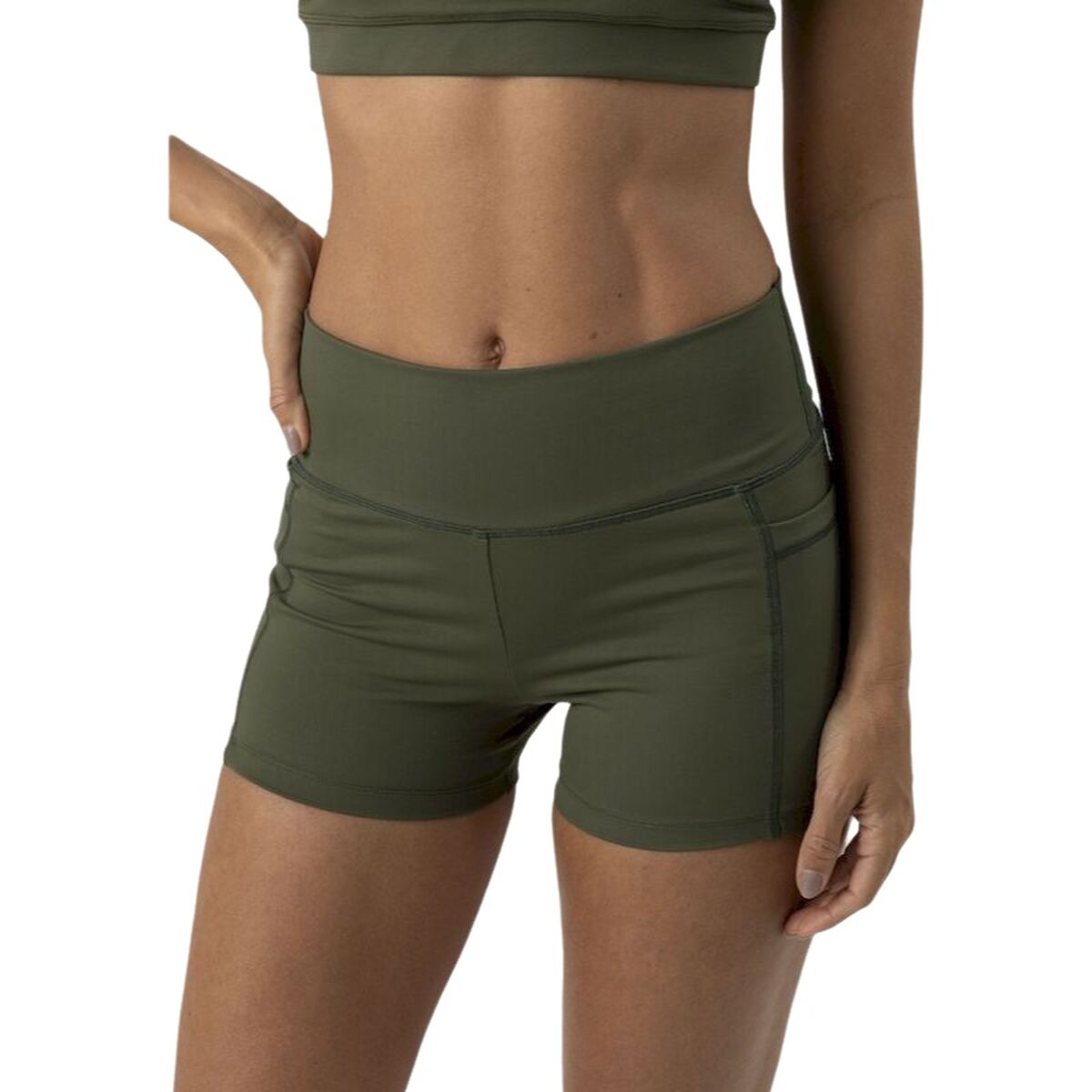 Short Sports Leggings Ditchil Florest Olive-0