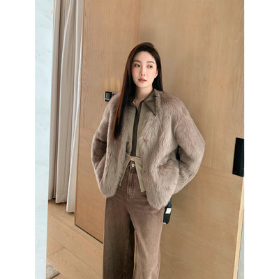 Fireladyfur Women's Pink Tuscan Sheepskin Coat“Babylon Phantom Nights”