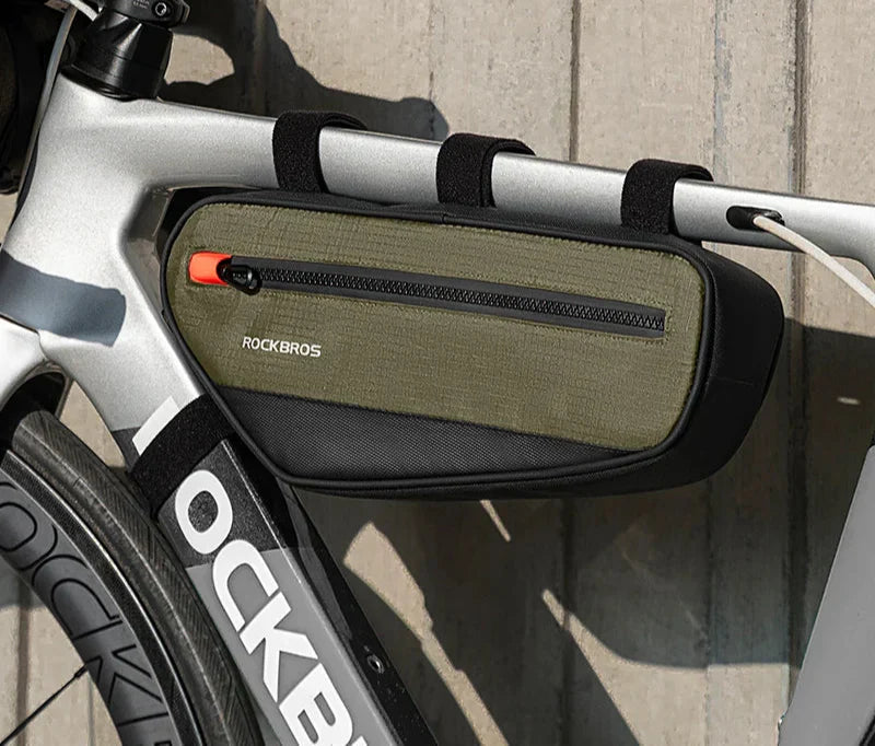 1.7L Bicycle Frame Tube Bag Reflective Green-1
