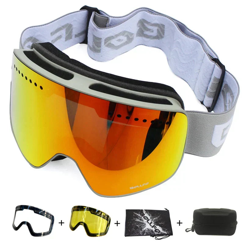 Magnetic Ski Goggles Double Layer Polarized Lens-1