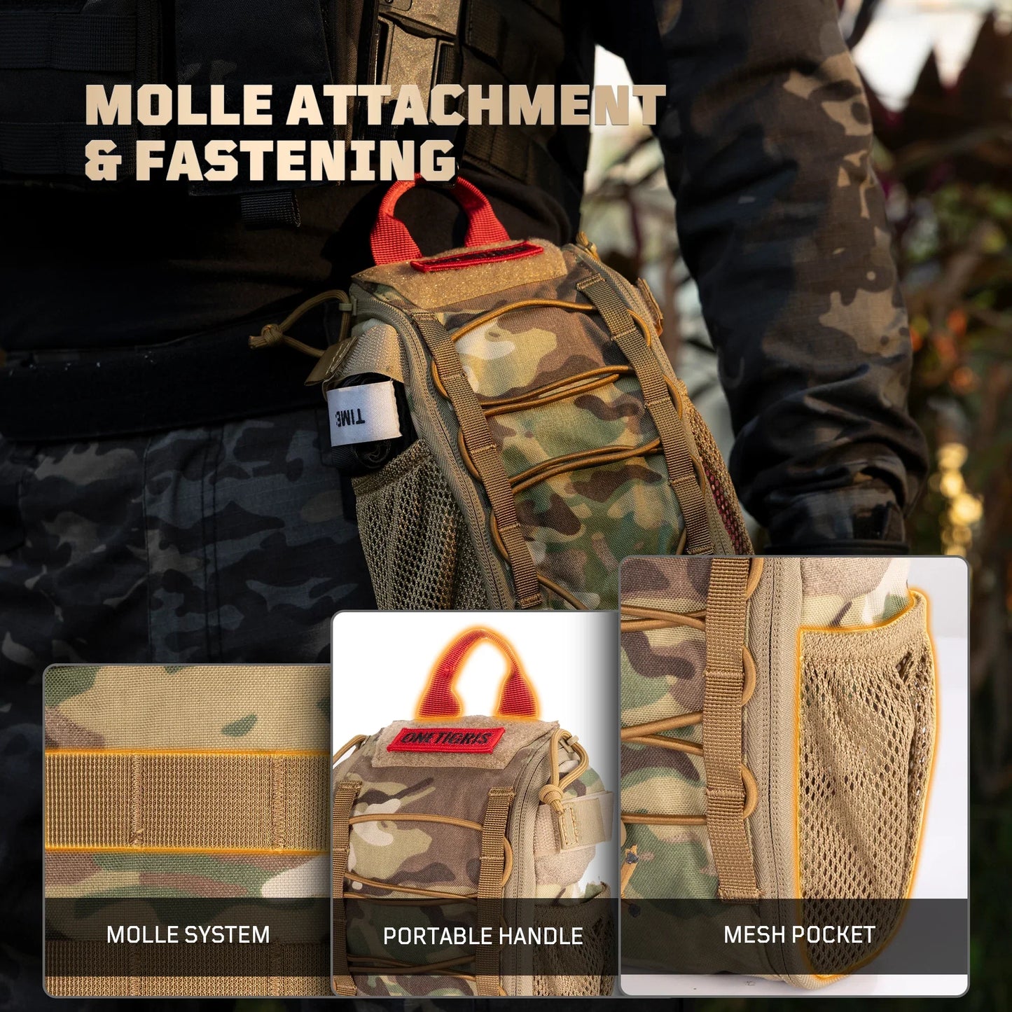 Large Medical Pouch Tactical First Aid EMT Waist Bag Camo-3