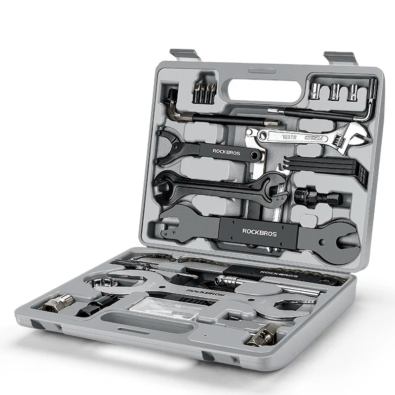 NNEOBA 44-in-1 Bicycle Repair Tool Kit Maintenance Set Grey