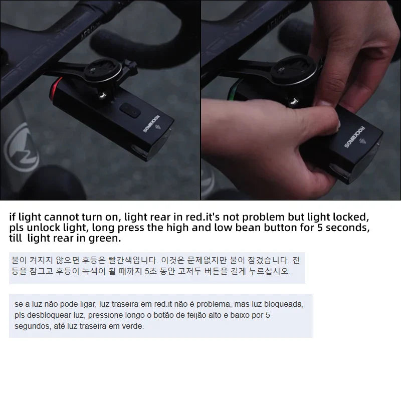 3000LM Bike Headlight 10000mAh Power Bank Black-1
