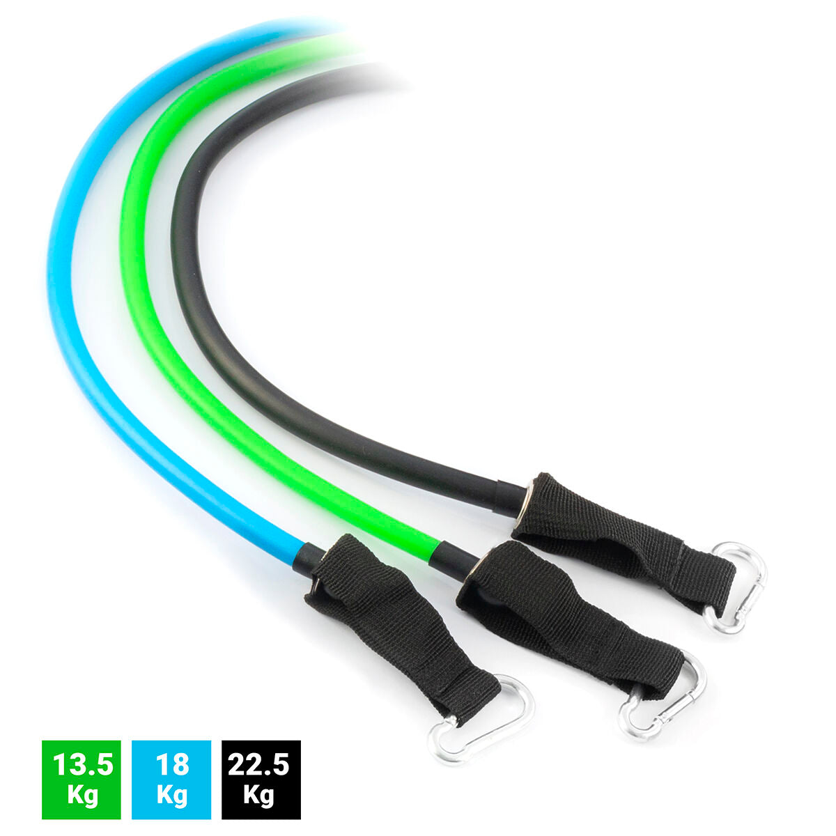 Set of Resistance Bands with Accessories and Exercise Guide Tribainer InnovaGoods 3 Units