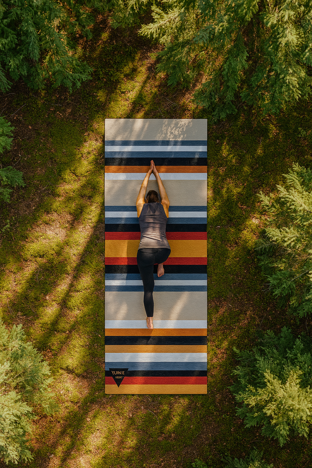 Falcons Rest Yoga Mat – 6 mm Extra Thick, Double-Sided Non-Slip, Eco-Friendly PER with Multi-Color Trail-Inspired Design | Yune Yoga