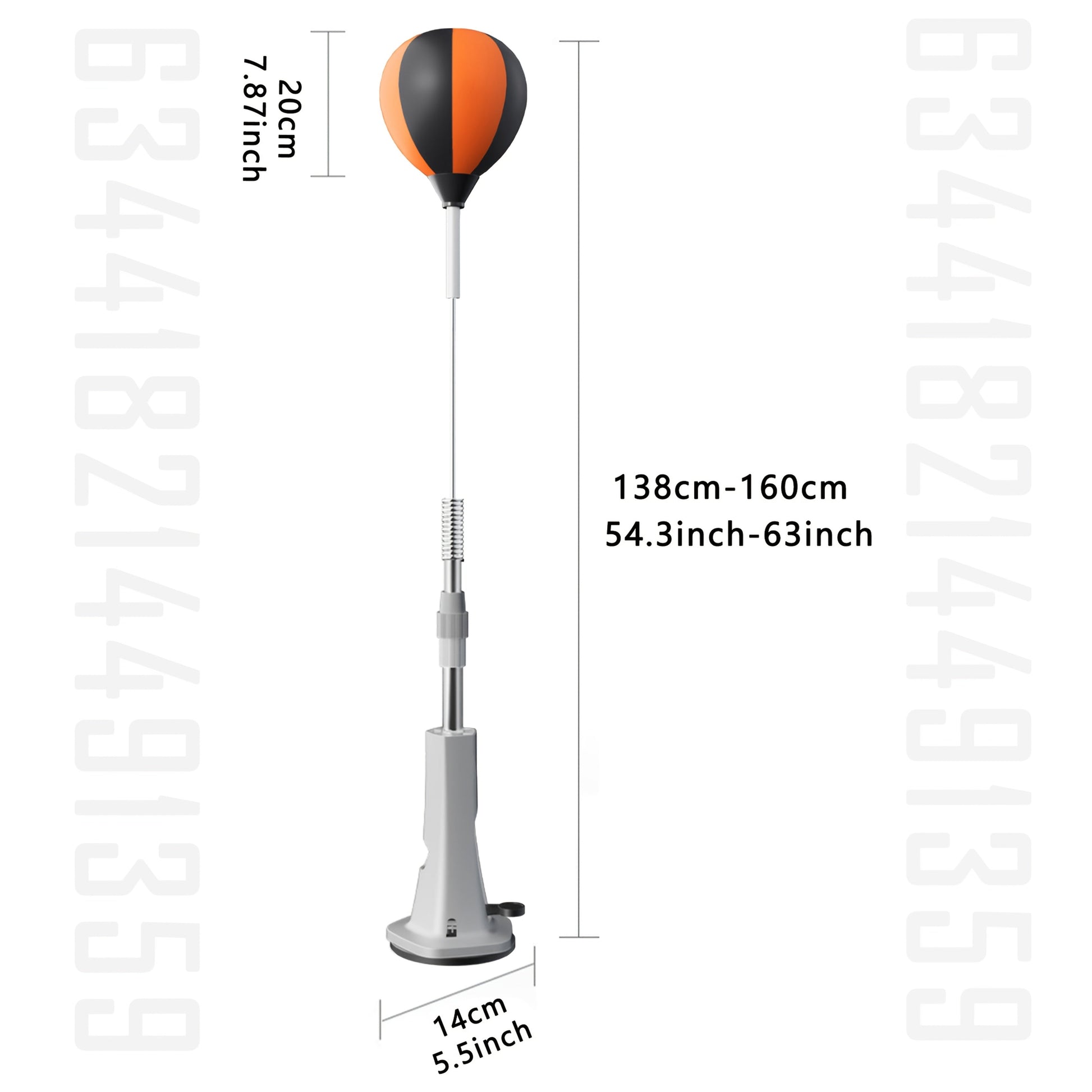 Inflatable Boxing Reflex Bag Adjustable Height Training-2