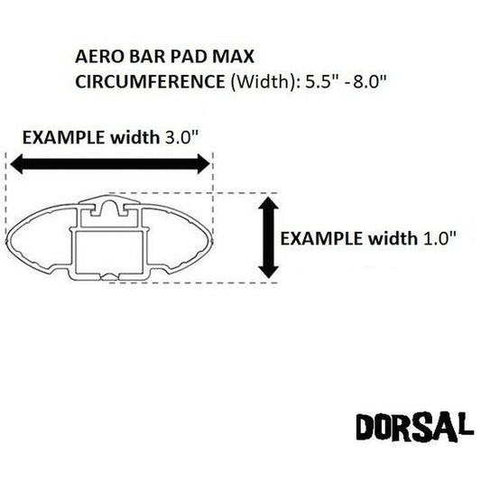 DORSAL Aero Roof Rack Pads 28 Inch Wide with Locking Straps - Pack of 4 for Car Surfboard Kayak SUP Long