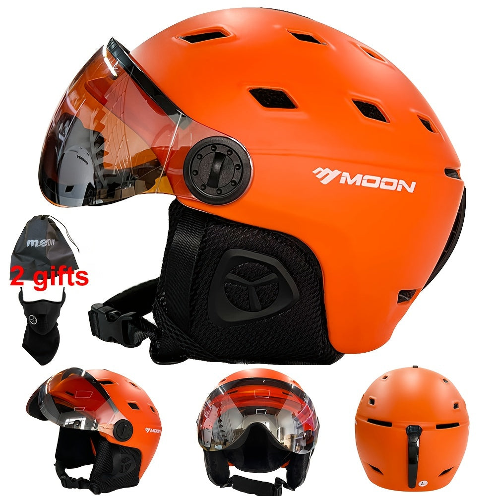 Ski Helmet with Goggles and PC+EPS Snow Gear-3