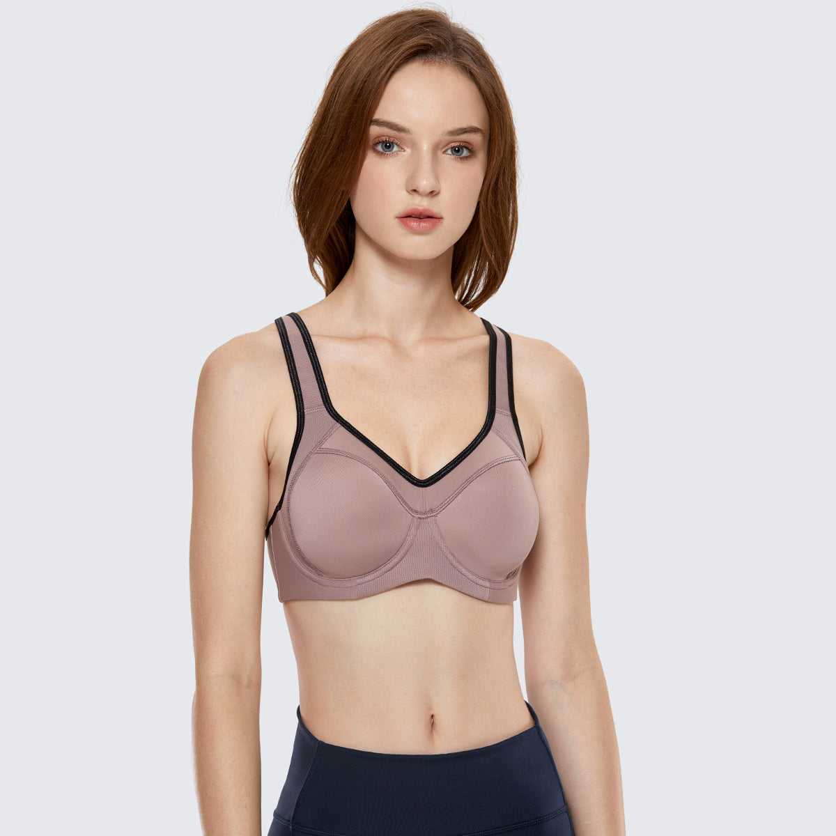 Full Support High Impact Padded Sports Bra-5