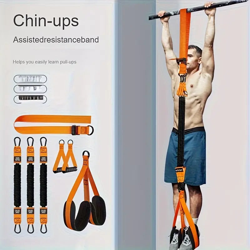 Adjustable Pull-Up Assist Belt with Resistance Bands-1