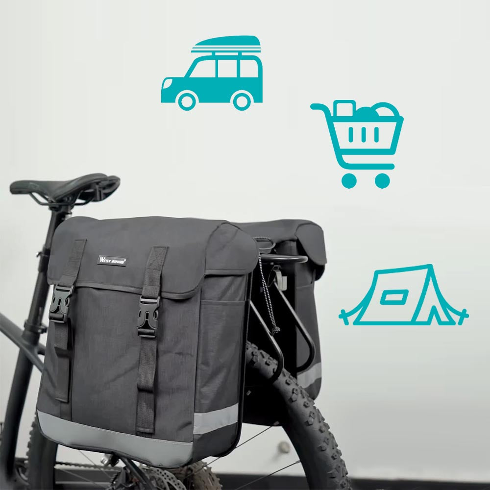 Geanta pentru bicicleta cu doua fete-2