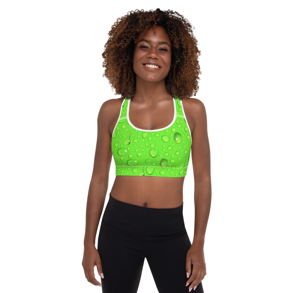 Drops of Lime Padded Sports Beha/BH - Diverse maten (met zwarte of witte rand)