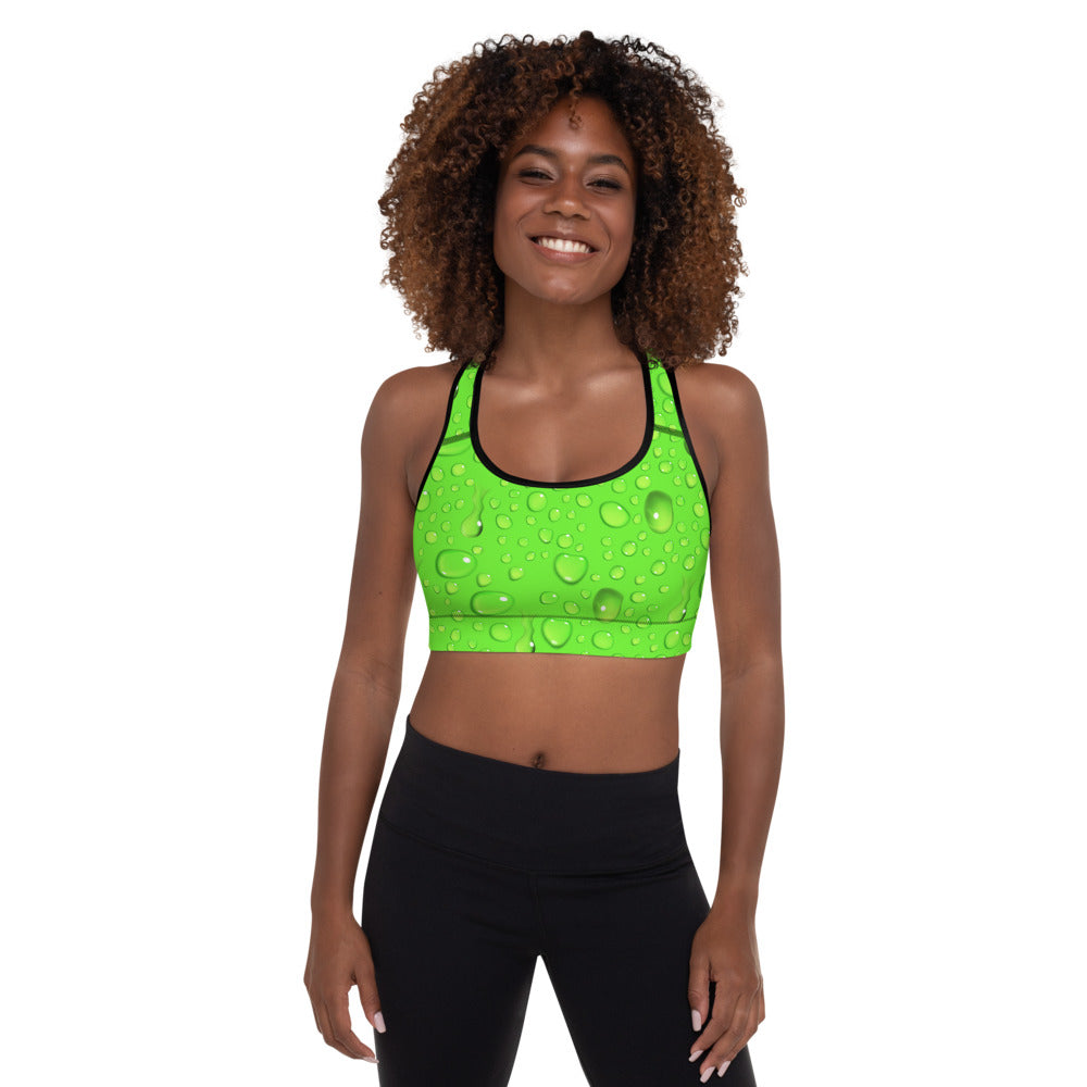 Drops of Lime Padded Sports Beha/BH - Diverse maten (met zwarte of witte rand)