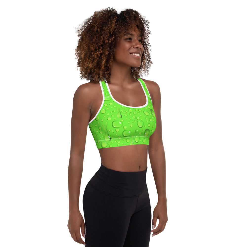 Drops of Lime Padded Sports Beha/BH - Diverse maten (met zwarte of witte rand)