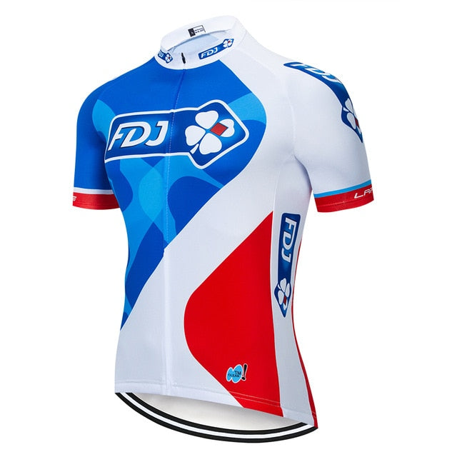 Pro team groupama FDJ cycling jerseys Bicycle maillot breathable Ropa Ciclismo MTB Short sleeve bike cloth 20D GEL
