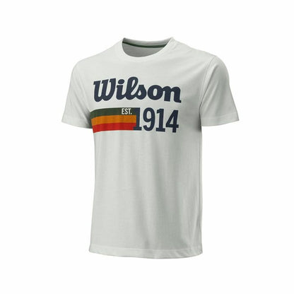 Men’s Short Sleeve T-Shirt Wilson Script 14 White-0