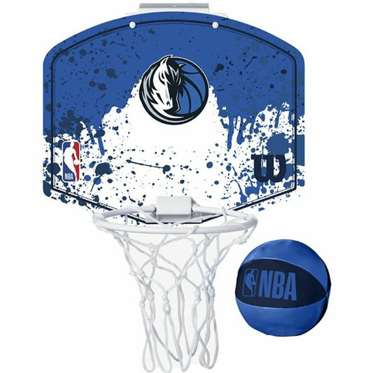 Basketball Basket Wilson Dallas Mavericks Mini Blue-0