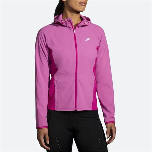 Brooks Dames Sportjas Canopy Frosted Dark pink (XS-S-M)